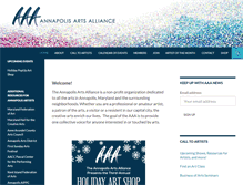 Tablet Screenshot of annapolis-arts-alliance.com